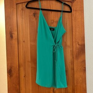 Vici size s green mini wrap dress
